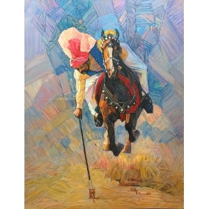 Tariq Mahmood, 36 x 48, Oil on Jute, Figurative Painting, AC-TMD-030
